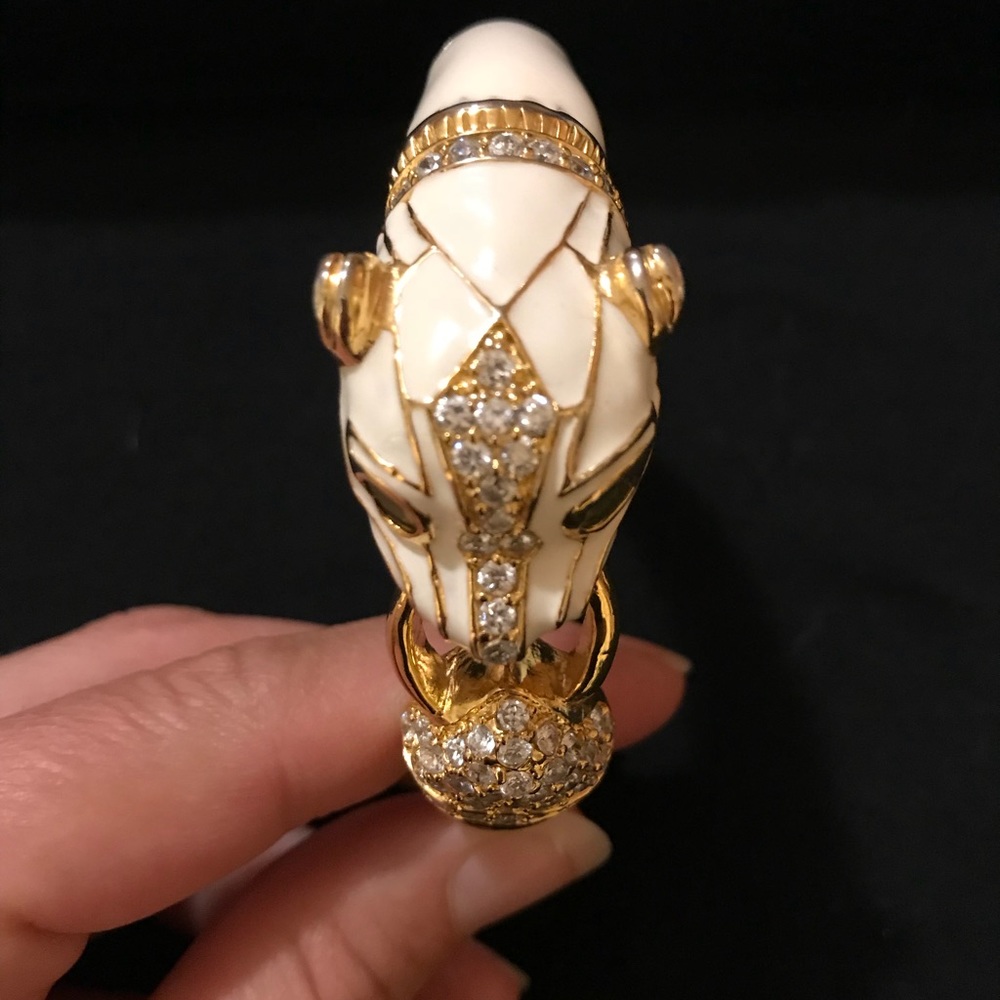 White tiger bangle bracelet